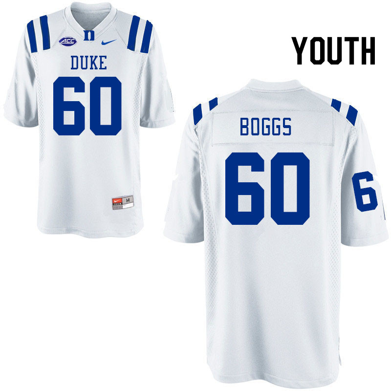 Youth #60 Tony Boggs Duke Blue Devils College Football Jerseys Stitched Sale-White